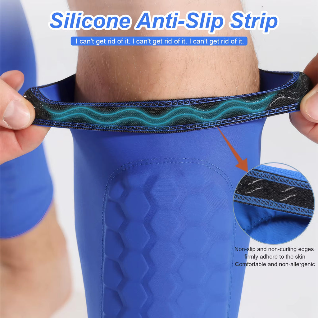 Soccer Shin Pads with Honeycomb Pads Football Shin Pads Ergonomic Lightweight Calf Protective Gear for Kids Youth Adults